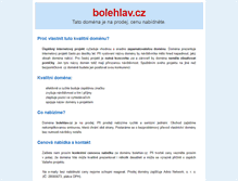 Tablet Screenshot of bolehlav.cz